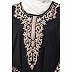 A-line abaya with Resham embroidery work- Black
